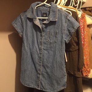 NWT GAP denim shirt dress